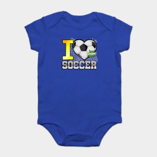 I love SOCCER Baby Bodysuit